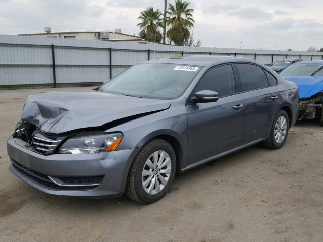 1VWAP7A36DC041655 - 2013 VOLKSWAGEN PASSAT S GRAY photo 2