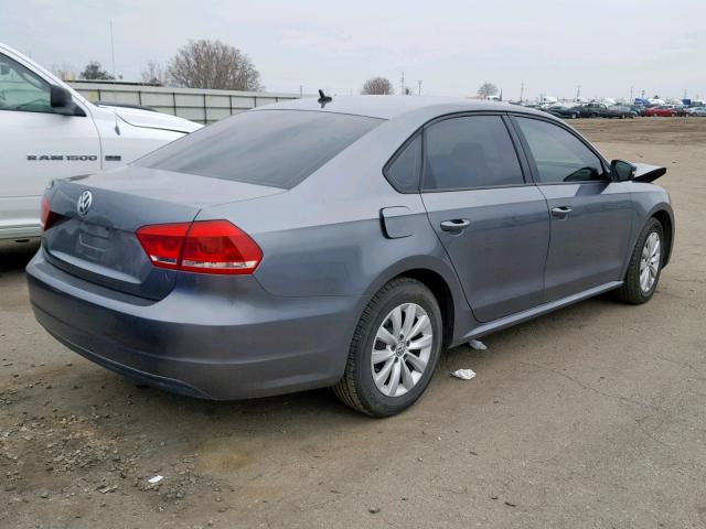 1VWAP7A36DC041655 - 2013 VOLKSWAGEN PASSAT S GRAY photo 4