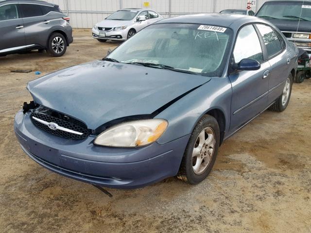 1FAFP55U0YG238714 - 2000 FORD TAURUS SES BLUE photo 2