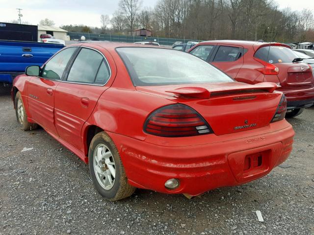 1G2NF52E11C239376 - 2001 PONTIAC GRAND AM S RED photo 3