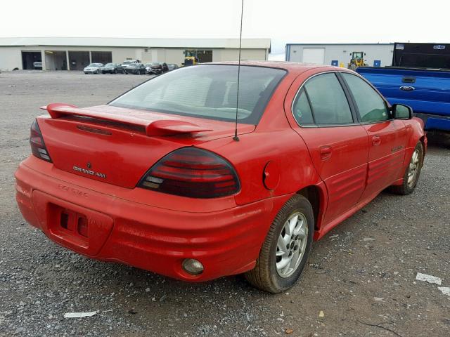 1G2NF52E11C239376 - 2001 PONTIAC GRAND AM S RED photo 4