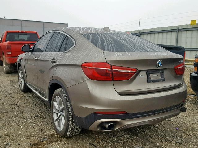 5UXKU2C31H0U29138 - 2017 BMW X6 XDRIVE3 BEIGE photo 3