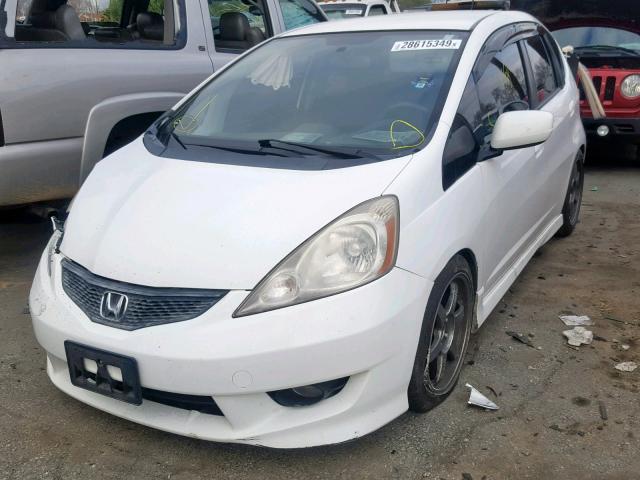 JHMGE8H44AC016741 - 2010 HONDA FIT SPORT WHITE photo 2