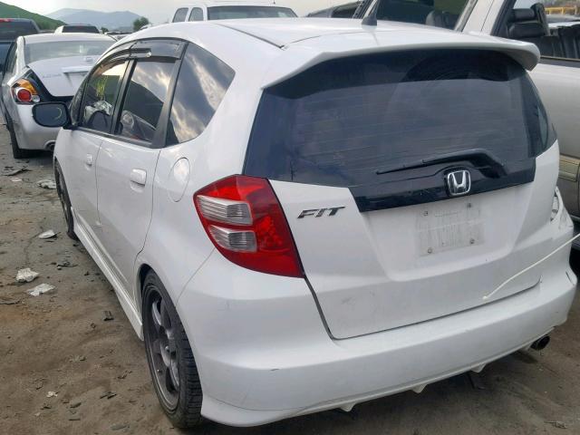 JHMGE8H44AC016741 - 2010 HONDA FIT SPORT WHITE photo 3