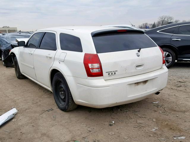 2D4FV47T27H780336 - 2007 DODGE MAGNUM SE WHITE photo 3