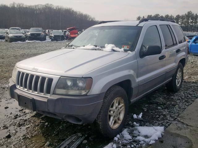 1J4GX48S24C385485 - 2004 JEEP GRAND CHER SILVER photo 2