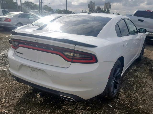 2C3CDXBG8JH272933 - 2018 DODGE CHARGER SX WHITE photo 4