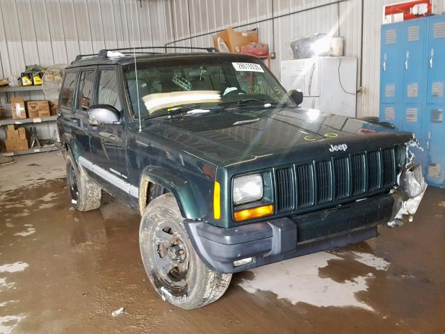 1J4FF48S81L595597 - 2001 JEEP CHEROKEE S GREEN photo 1