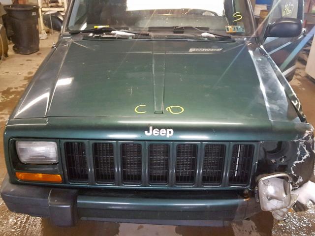 1J4FF48S81L595597 - 2001 JEEP CHEROKEE S GREEN photo 7