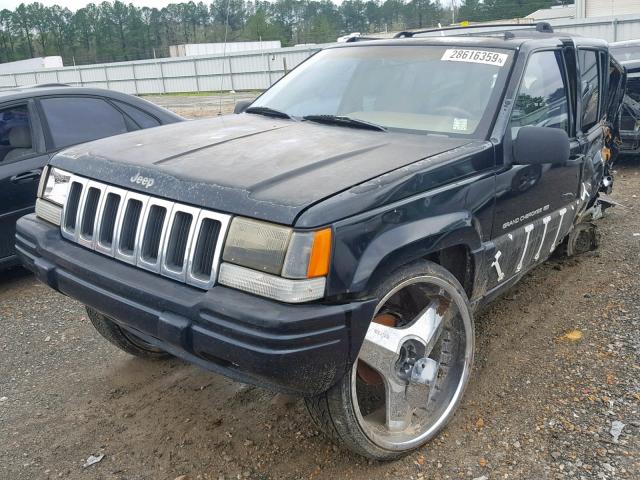 1J4FX48S5WC205365 - 1998 JEEP GRAND CHER BLACK photo 2