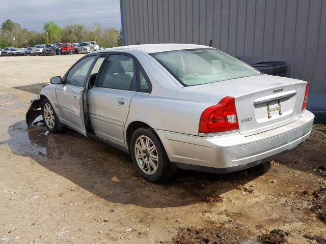 YV1TS59H141372759 - 2004 VOLVO S80 2.5T SILVER photo 3