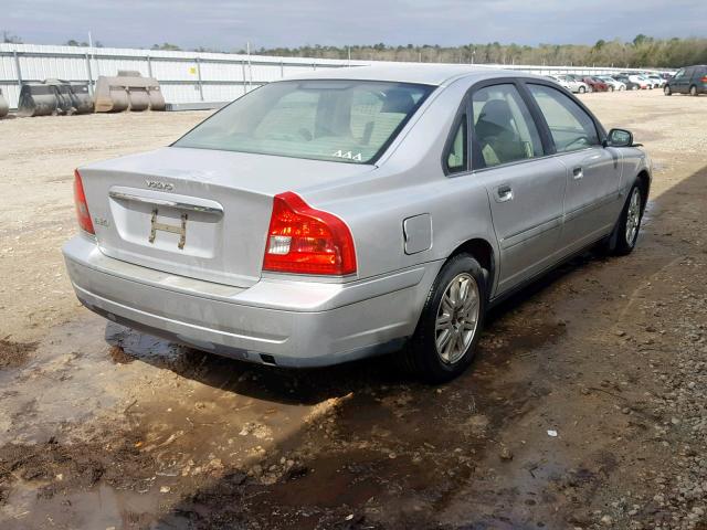 YV1TS59H141372759 - 2004 VOLVO S80 2.5T SILVER photo 4