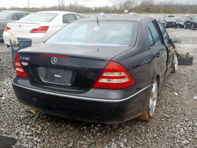 WDBRF52H46F831317 - 2006 MERCEDES-BENZ C 230 BLACK photo 4