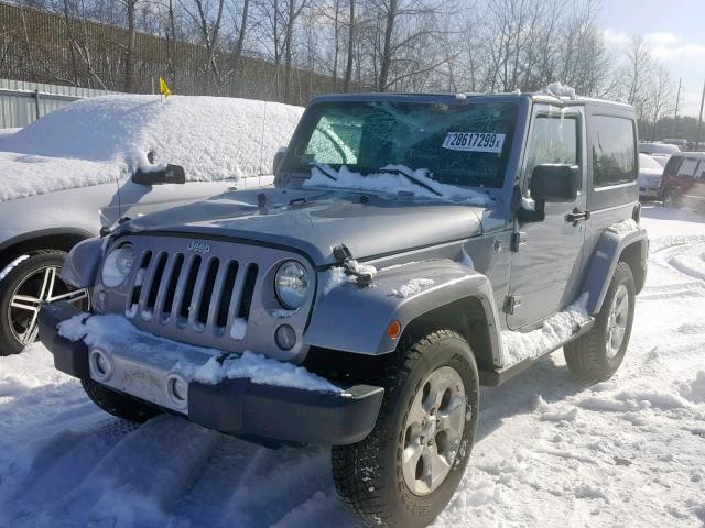 1C4AJWBG5FL588922 - 2015 JEEP WRANGLER S GRAY photo 2