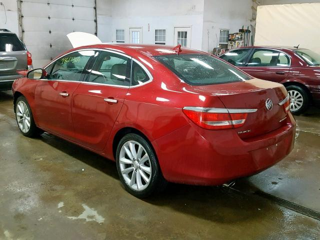 1G4PP5SK1D4101273 - 2013 BUICK VERANO RED photo 3