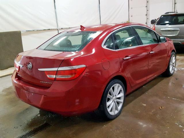 1G4PP5SK1D4101273 - 2013 BUICK VERANO RED photo 4