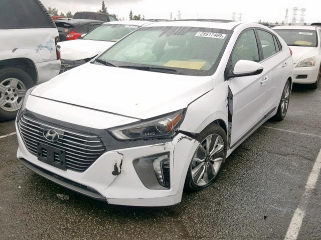 KMHC05LCXJU098850 - 2018 HYUNDAI IONIQ LIMI WHITE photo 2