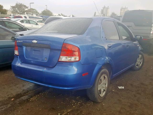 KL1TD56616B526491 - 2006 CHEVROLET AVEO BASE Mavi foto 4