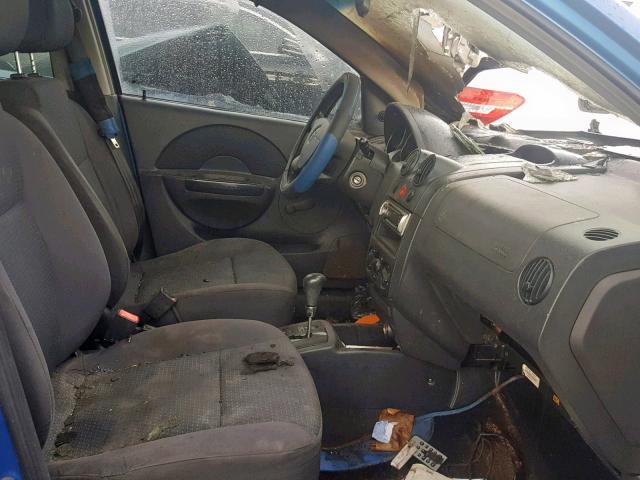 KL1TD56616B526491 - 2006 CHEVROLET AVEO BASE Mavi foto 5