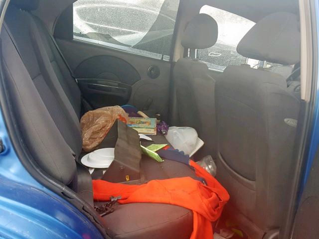 KL1TD56616B526491 - 2006 CHEVROLET AVEO BASE Mavi foto 6