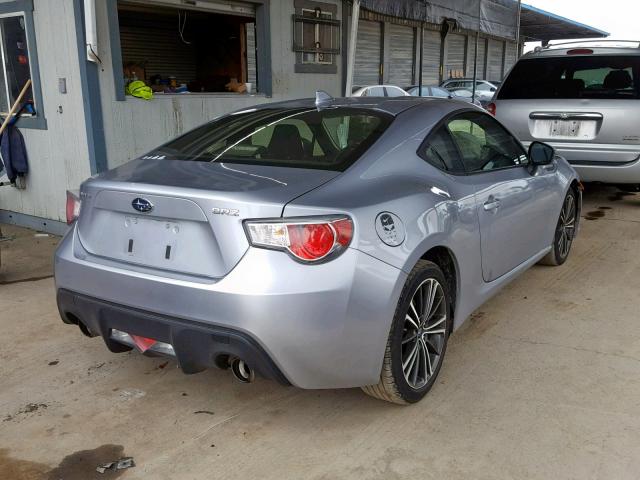 JF1ZCAB13F9603822 - 2015 SUBARU BRZ 2.0 PR SILVER photo 4