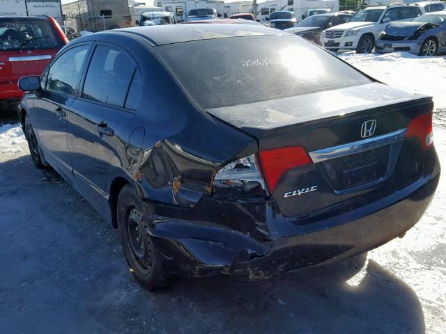 2HGFA1F47AH023443 - 2010 HONDA CIVIC DX-G BLACK photo 3