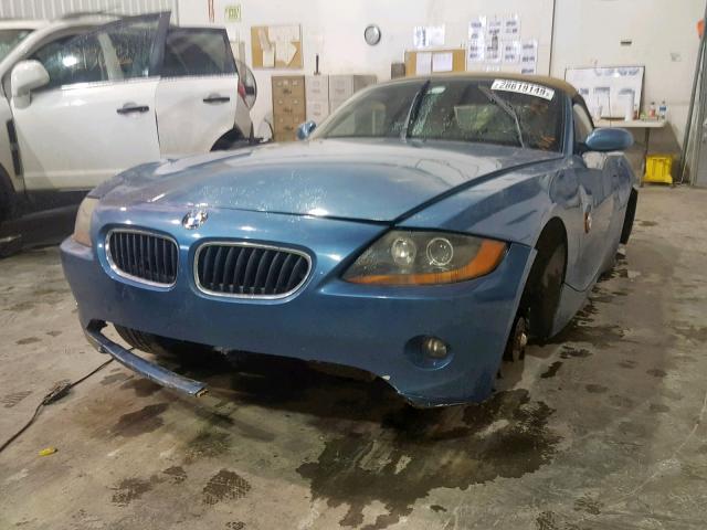 4USBT33473LS41521 - 2003 BMW Z4 2.5 BLUE photo 2