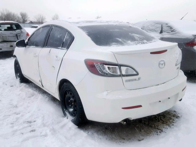 JM1BL1S55A1293114 - 2010 MAZDA 3 S WHITE photo 3