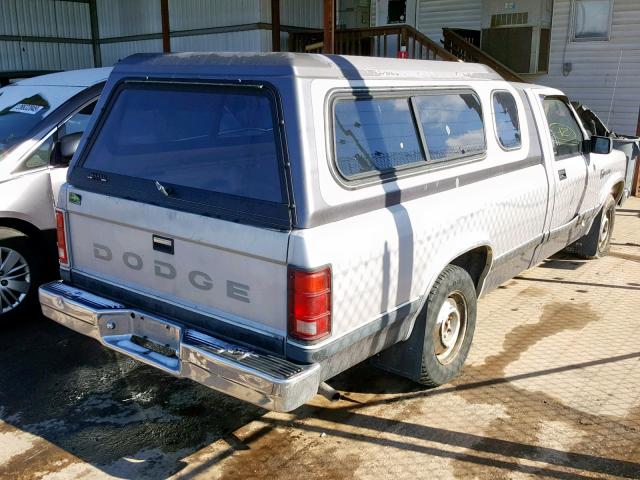 1B7GL26X4KS025562 - 1989 DODGE DAKOTA SILVER photo 4