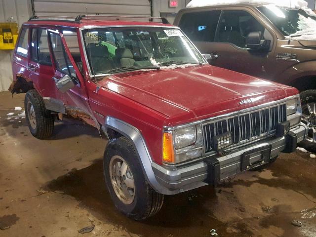 1J4FJ58S2ML501545 - 1991 JEEP CHEROKEE L RED photo 1