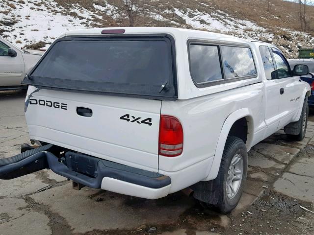 1B7GG22N81S163550 - 2001 DODGE DAKOTA WHITE photo 4