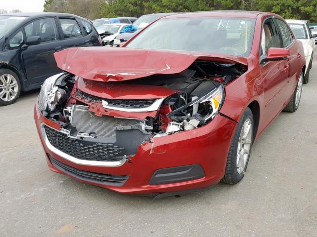 1G11C5SLXEF105898 - 2014 CHEVROLET MALIBU 1LT RED photo 2