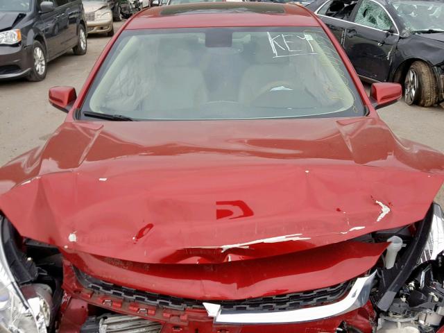1G11C5SLXEF105898 - 2014 CHEVROLET MALIBU 1LT RED photo 7