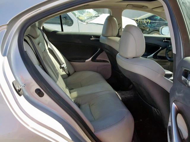 JTHBK262895106573 - 2009 LEXUS IS 250 SILVER photo 6