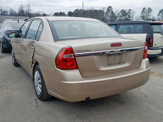 1G1ZS51F46F225277 - 2006 CHEVROLET MALIBU LS 金色 照片 3