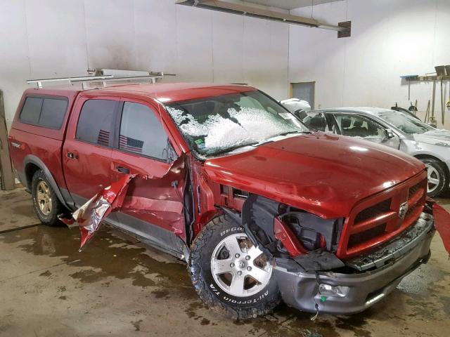 1D7RV1CT8AS187097 - 2010 DODGE RAM 1500 RED photo 1