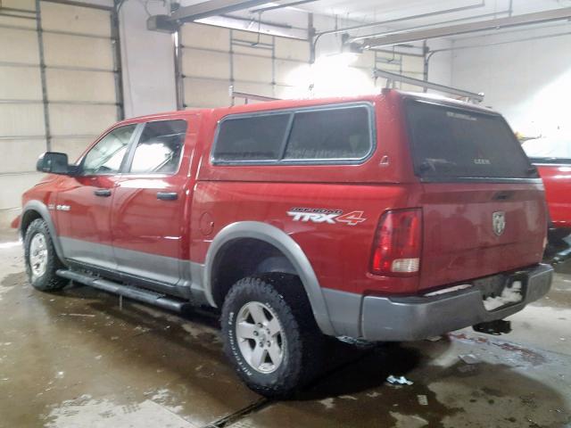 1D7RV1CT8AS187097 - 2010 DODGE RAM 1500 RED photo 3
