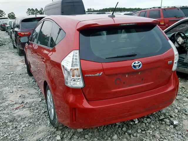 JTDZN3EU5D3226545 - 2013 TOYOTA PRIUS V RED photo 3