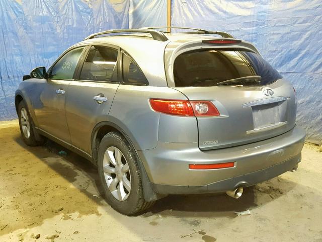 JNRAS08W95X202034 - 2005 INFINITI FX35 GRAY photo 3