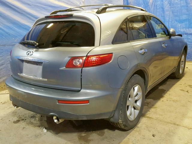 JNRAS08W95X202034 - 2005 INFINITI FX35 GRAY photo 4