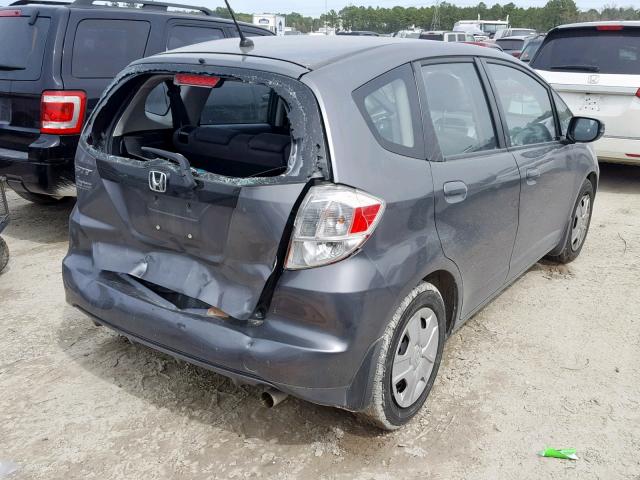 JHMGE8H33DC044476 - 2013 HONDA FIT GRAY photo 4