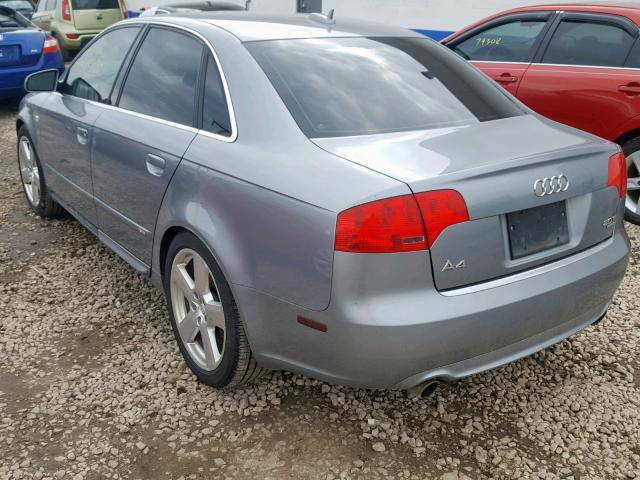 WAUEF78E46A212428 - 2006 AUDI A4 S-LINE GRAY photo 3