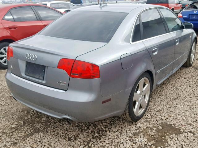 WAUEF78E46A212428 - 2006 AUDI A4 S-LINE GRAY photo 4