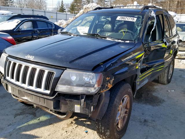 1J4GW48S64C322683 - 2004 JEEP GRAND CHER BLACK photo 2