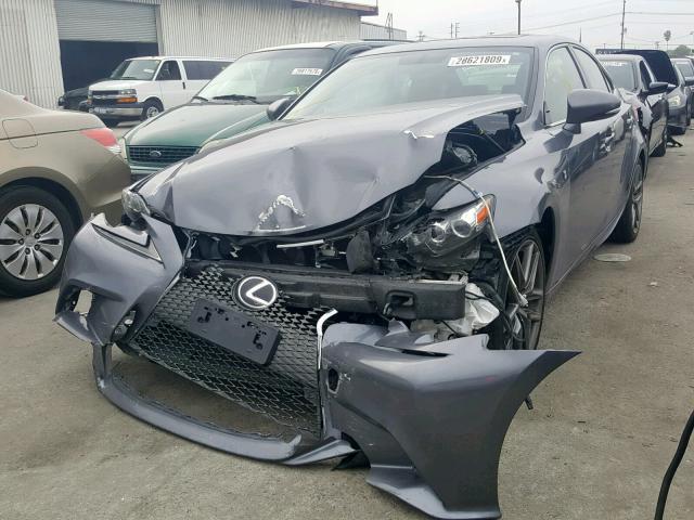 JTHBF1D24E5028448 - 2014 LEXUS IS 250 GRAY photo 2