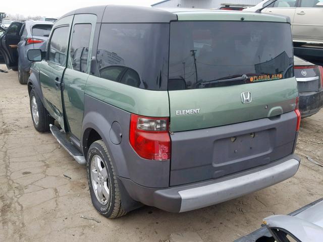 5J6YH28533L027827 - 2003 HONDA ELEMENT EX GREEN photo 3