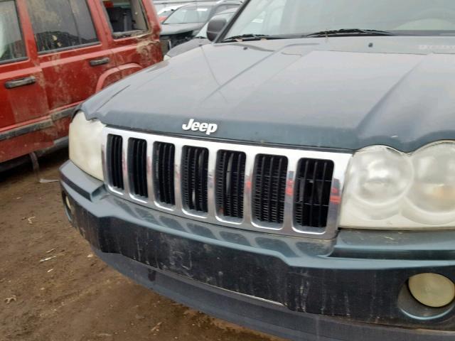 1J8HR58235C553607 - 2005 JEEP GRAND CHER GREEN photo 9