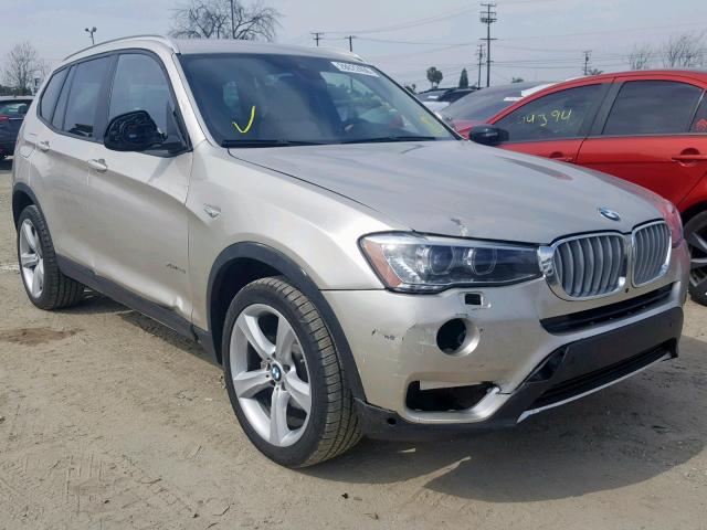 5UXWX7C57H0U42449 - 2017 BMW X3 XDRIVE3 SILVER photo 1