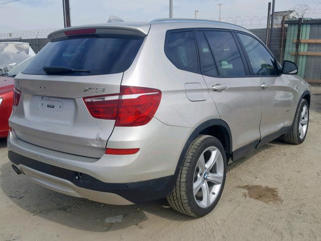 5UXWX7C57H0U42449 - 2017 BMW X3 XDRIVE3 SILVER photo 4