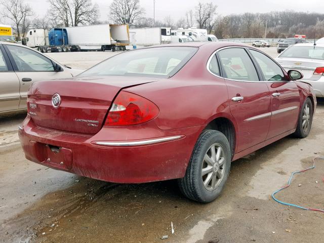 2G4WD582591113165 - 2009 BUICK LACROSSE C MAROON photo 4